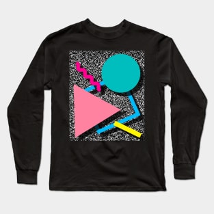 80s Geometric Design Pattern 2 Long Sleeve T-Shirt